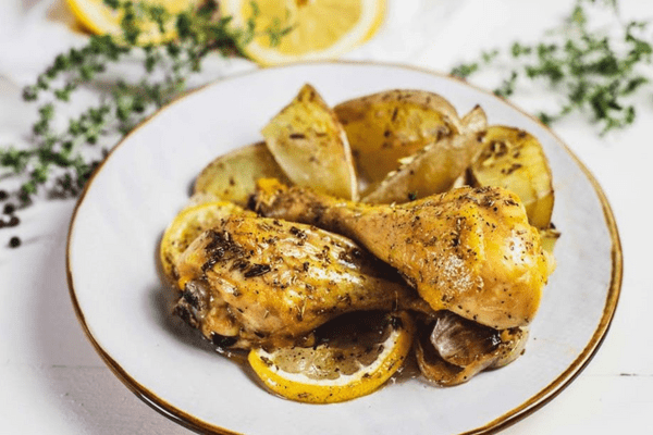 pollo al horno con limón